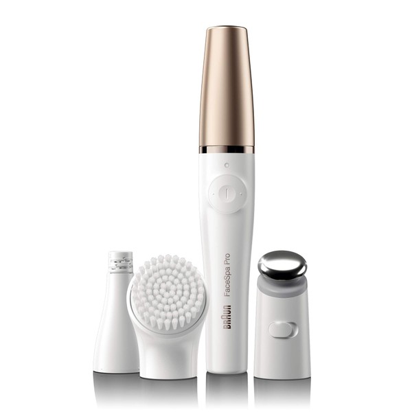 Braun Face Epilator Facespa Pro 911, Facial Hair Removal for Women, 3-in-1 Epilating, Cleansing Brush and Skin Toning with 3 extras