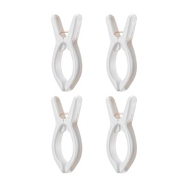 Daiya 058145 FlaDRY Clothespins, Veranda Pinch, Set of 4, Laundry Dryer, Pinch, Large Pinch, Handrail, Wide Open, Easy to Pinch, Scissor Marks Resistant, Slip Prevention, Blanket, Sheet, Towel