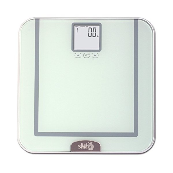 EatSmart (Silver Precision Tracker Digital Bathroom Scale w/ 400 lb. Capacity AccuTrack Software