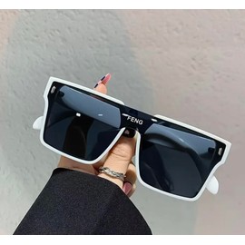 FENG Square Frame Sunglasses, Polarised Sunglasses For Men and Women