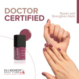 Dr’s Remedy Enriched Nail Polish: Non Toxic, All Natural, and Organic - Doctor Formulated: Strengthens, Restores, Heals, and Protects '24-Free' - BRAVE Berry
