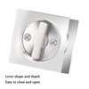 Dontay 2 Pack Pocket Door Privacy Lock and Pull, Stainless