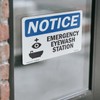 Emergency Eyewash Station With Symbol OSHA Notice Vinyl Decal Label