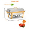 Chafing Dish Buffet Set, 8QT 2 Pack, Rectangle Chafing Dishes