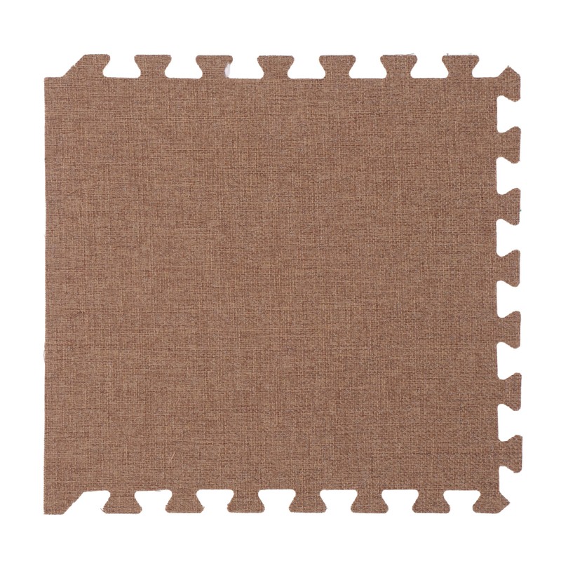 10pcs Cotton Linen Interlocking Carpet Tiles Anti Slip Floor Protection