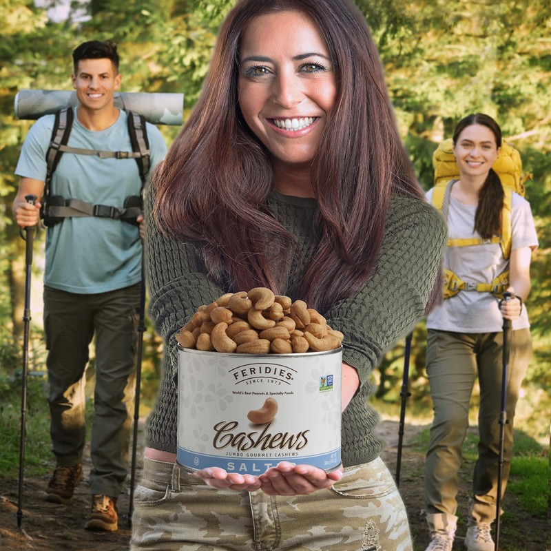 FERIDIES Jumbo Gourmet Whole Cashews Lightly Salted in Vacuum Sealed
