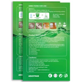 ADUSTMAN Hardwood Floor Cleaner Refill Fresh 96 Gallons,Eco Friendly Cruelty-Free Liquidless Plastic Free Ultral light Easy to Use No Leak (120 count pack of 2)