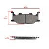 Caltric Front Rear Brake Pads for Yamaha V-Star 1100 Classic