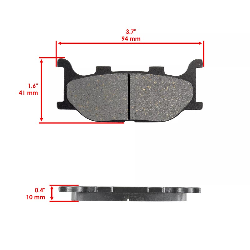 Caltric Front Rear Brake Pads for Yamaha V-Star 1100 Classic