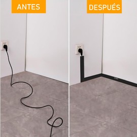 Vimi Cubierta para Cables De 3 Metros Organizador Y Protector (Negro)