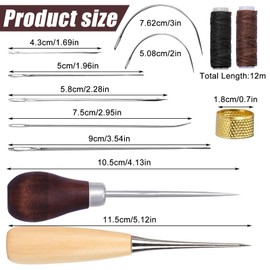 KRANX Leather Sewing 12 Kit, Multifunctional Leathercraft Sewing Needles Set, Your Must-Have Home & Arts Crafts Accessory