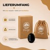 PURAJA Worry Stone: Black Obsidian, Thumb Stone Made of Natural