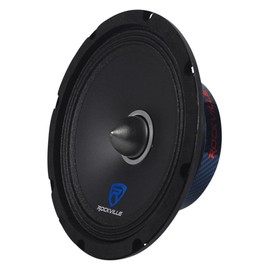 Rockville RXM88 8" 250w 8 Ohm Mid-Bass Driver Car Speaker Made w/ Kevlar Cone