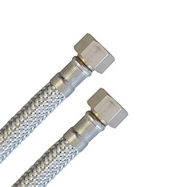 Reinforced hose 3/8 inch nut x 3/8 inch nut, flexible hose DN8 for sanitary with drinking water approval