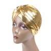 Surkat Unisex Metallic Arab India Pleated Turban Headwrap Swami Hat