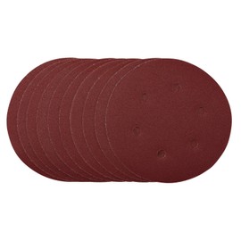 Draper 54948 Sanding Discs, 150mm, 120 Grit, Hook & Loop (Pack of 10) , Red