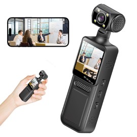 (Advanced Small 1.3-inch Video Camera) Body Camera, Handy, Wearable, Action, For Video Recording, 180 Degree Rotating Lens, Can Be Connected To Your Smartphone At A Hotspot, Lightweight, Clip Included, Security Small Security Camera For Outdoor/Entryway/