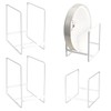 Plate Holders Organizer for Kitchen Cabinet Counter Cupboard, 4Pcs Metal
