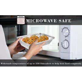 Aluminium Foil Food Containers with Lids Silver Tin Foil Catering Takeaway Tubs Cooking Baking Meal Prep Takeout Roasting Freezing Food Storage (750 ML Foil Container, 20)