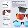 HGIOOIGH Men's Lightweight No Polarized Square Bifocal Reading Sunglasses