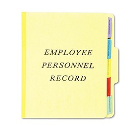Pendaflex SER1YEL Personnel Folders, 1/3 Cut Top Tab, Letter, Yellow
