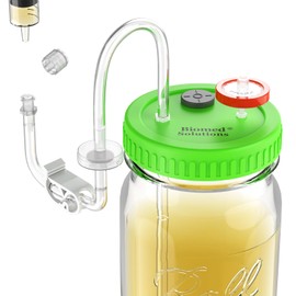 Upgraded Lliquid Culture Lid with Tubing for Media Extraction Standard Mason Jar Mycology Tube Lid for Mushroom growing(3pcs)