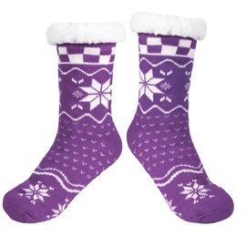 Kiddokids Slipper Socks for Women with Grippers, Fuzzy Christmas Socks Fluffy Cabin Cozy Winter Thick Warm Comfy Fleece Soft for Indoor Outdoor Room