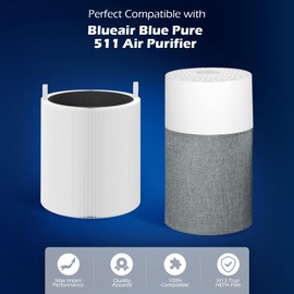 SAKEGDY 3 Pack 511 Replacement Filter, Compatible with Blueair Blue Pure 511 Air Purifier, 2-in-1 Filtration with H13 True HEPA and Activated Carbon.