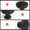 homdiy 25 Pack Black Cabinet Knobs Matte Black Round Dresser