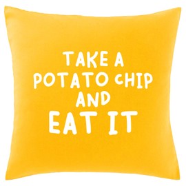 Hippowarehouse Take a potato chip and eat it Printed bedroom accessory cushion cover case 41x41cm