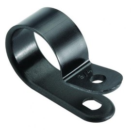 KafTon 5/16" (7.8mm) Black Nylon Plastic P Clips - Fasteners for Conduit, Cable, Tubing Etc. - Pack of 100