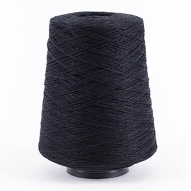 5/2 Perle Mercerized Cotton Weaving Yarn by Silk City Fibers, Black
