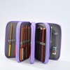 YFZYT 4 Layers Colouring Pencils Pencil Case, PU Pencil Bag,