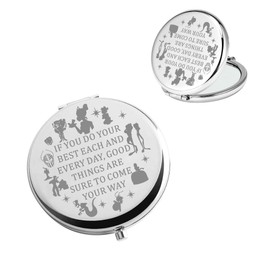 PLITI Taschenspiegel mit Frosch-inspiriertem Geschenk von Tiana Princess Gifts Do Your Best Good Things Are Sure To Come Your Way