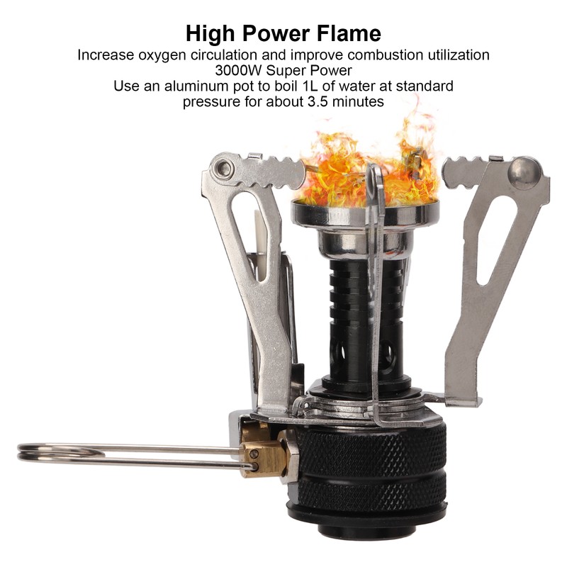 Mini Gas Stove Folding Piezoelectric Ignition Stable Support Portable Camping