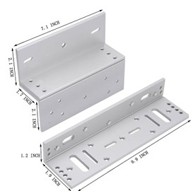 Mag Lock 280KG / 600 LBS of Magnetic Holdings Force Electromagnetic Commercial Lock 12V, LED Indicator When Closed NO/NC Options,Access Control System with L&Z Brackets
