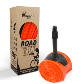 IMPALAPRO Ultralight TPU Inner Tube 700C 28g Compatible with 700x18/23/25/28/30/32C Presta Valve 45/65/85mm -TPU Road Bicycle Tire 28'' - 700C Bike Inner Tube - Road Bike Inner Tube (1Pcs - Val 45mm)