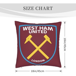 ZFENGYYUAN Home WEST Throw HAM Pillow Case UNITED Couch Sofa Bedroom Decorative Square Cushion Covers 18x18 Inch