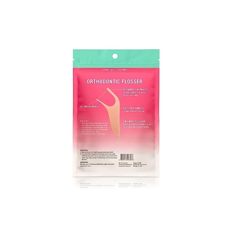 Dr. Emma Hilos Dentales Para Ortodoncia, Palillos De Hilo Dental