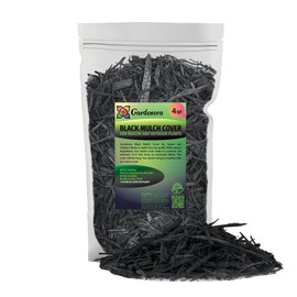 Gardenera Black Mulch - Retain Moisture and Promote Healthy Root Growth in Your Landscape - 4 QUARTS