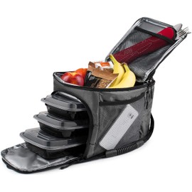 Rockland Guard - Insulated Meal Prep Bag Cooler - Portable Hot or Cold Lunch Box for Meal Management at Work, Gym or Travel. (Gray)