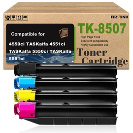 FIRSTINK High Yield TK8507 Toner Cartridges TK-8507 Toner Cartridge Set Compatible for Kyocera TASKalfa 4550ci TASKalfa 4551ci TASKalfa 5550ci TASKalfa 5551ci Printer