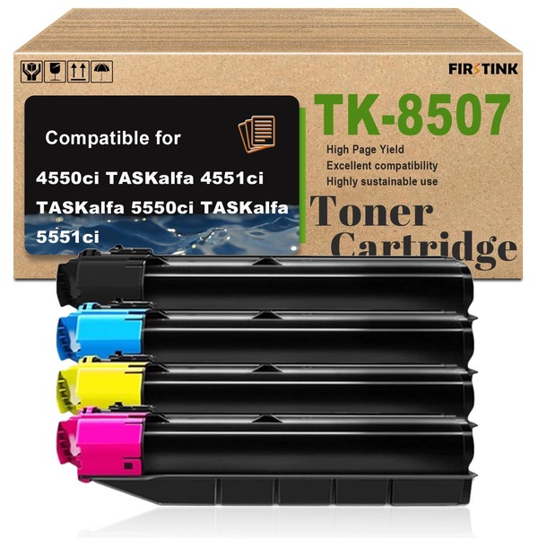 FIRSTINK High Yield TK8507 Toner Cartridges TK-8507 Toner Cartridge Set