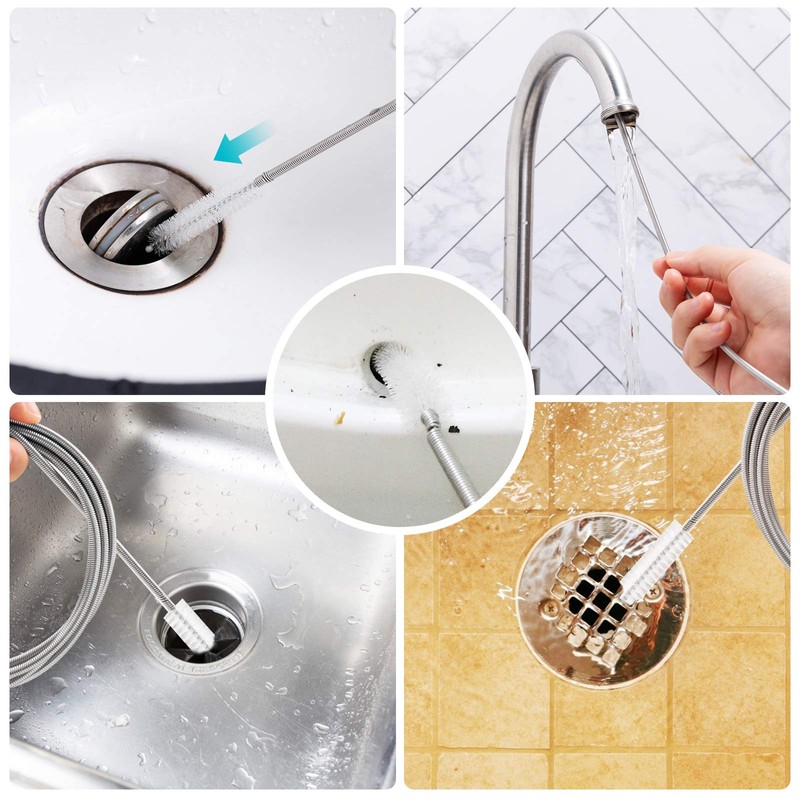 Long Drain Brush Flexible Feeding Tube Brush Slim Cleaning Brush