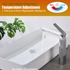 TOCALOCA Tall Vessel Bathroom Faucets Chrome Silver Basin Mixer Tap