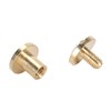 50 Set Brass Rivets Kit DIY 8mm Slot Screw Decorative