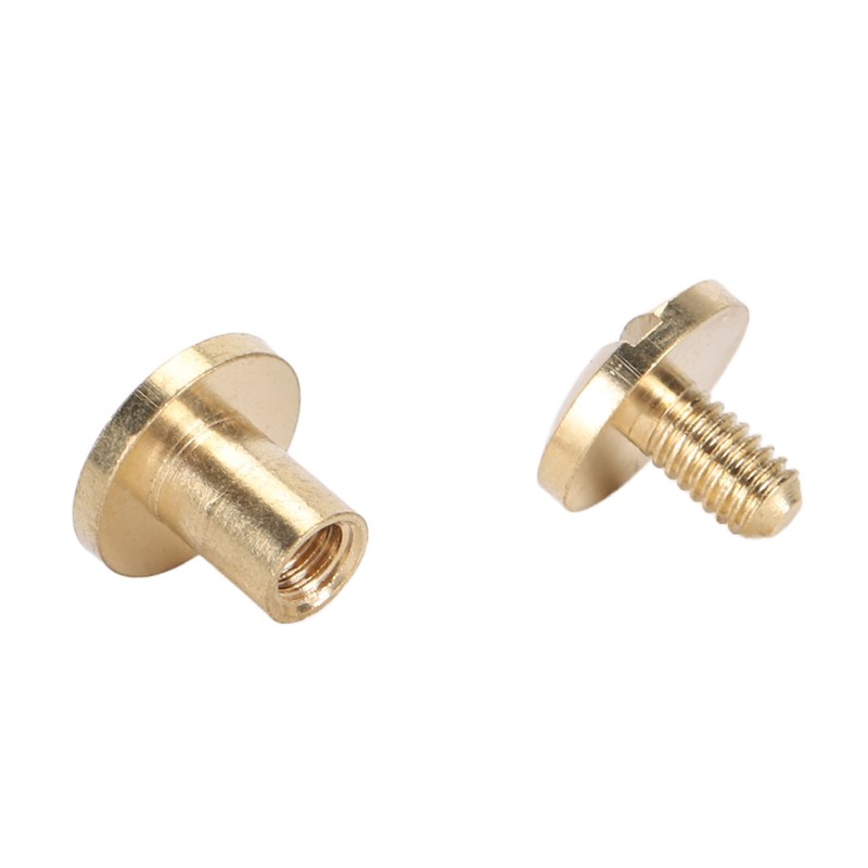 50 Set Brass Rivets Kit DIY 8mm Slot Screw Decorative