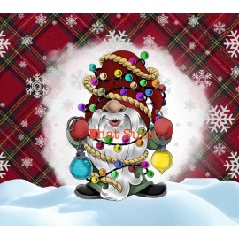 Unbranded 20oz Sublimation Tumbler Wrap Gnome Christmas Ready To Press Heat Transfer