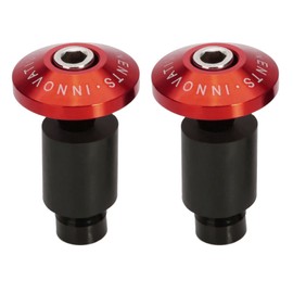 SAMCOS Anti-Collision Motorcycle 7/8'' Handlebar End Weight Handlebar Grip Cap Anti-Vibration Slider Plug 1 Pair (Red)
