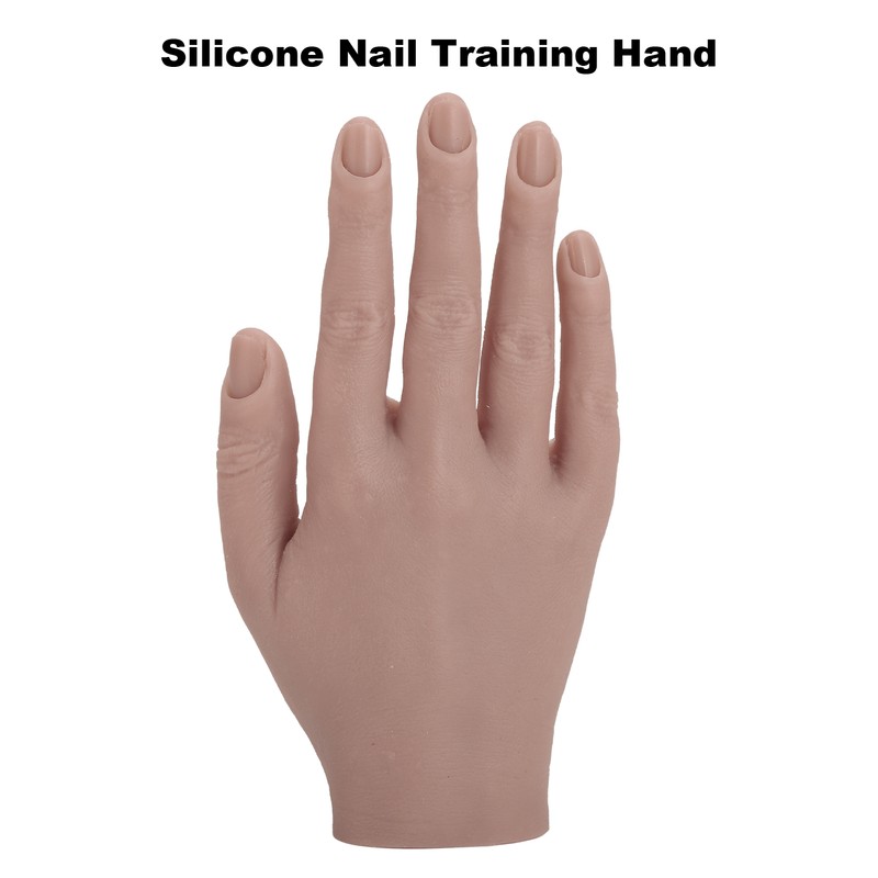 Silicone Nail Training Hand Flexible Joint Nail Art Practice Hand
